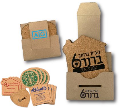 תחתיות בודדות עשויות שעם במגוון צורות