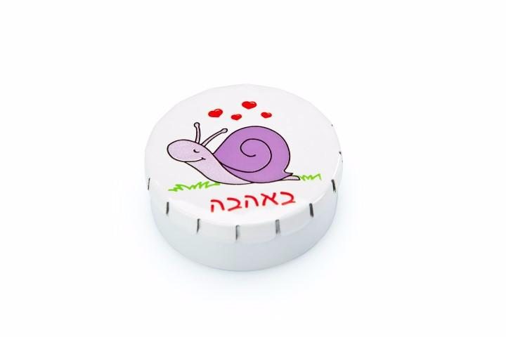 קופסאות מנטה עגולות מודפסות