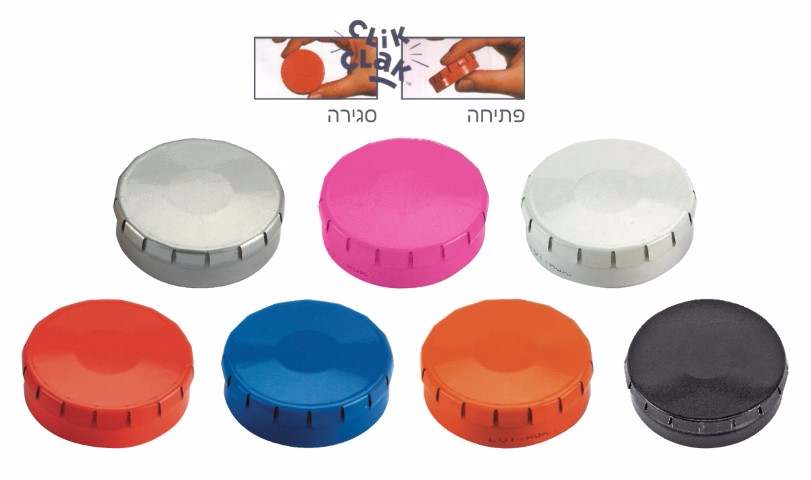 סוכריות בקופסת פח עגולה ממותגת