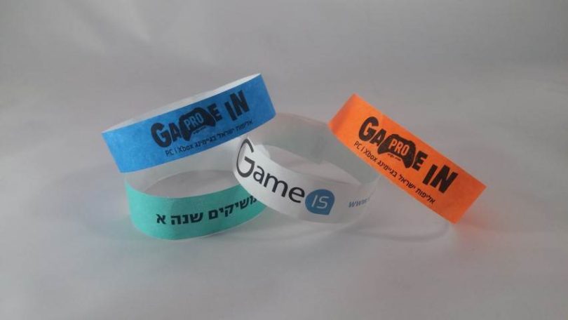 צמידים חד פעמיים עם הדפס