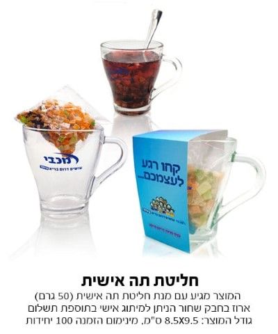 מארז חליטה אישי ממותג בעיצוב אישי